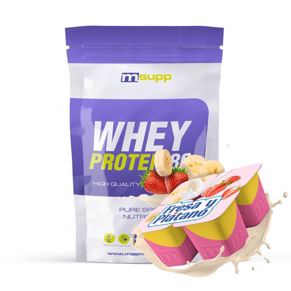 MMSUPPLEMENTS Whey Protein80 - 500 g Aardbei Banaan MM Supplements