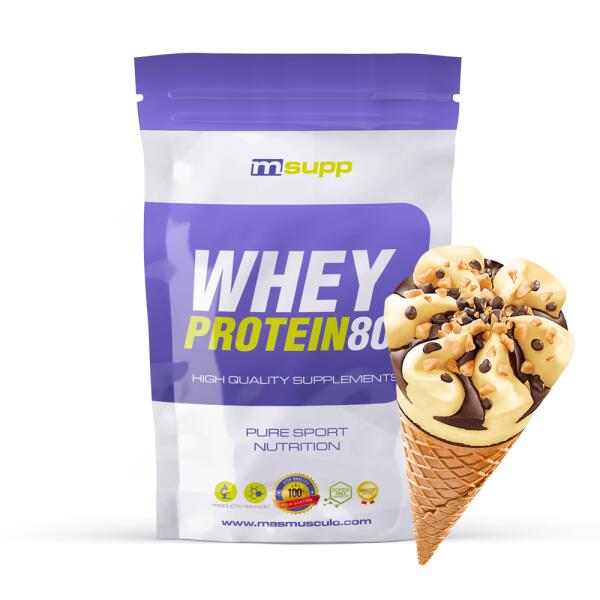 MMSUPPLEMENTS Whey Protein80 - 1 kg vanille-ijs MM Supplements