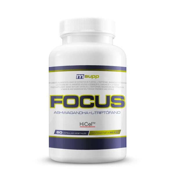 MMSUPPLEMENTS Focus (Ashwagandha + L-Tryptophan) - 60 Veggie Caps de MM Supplements