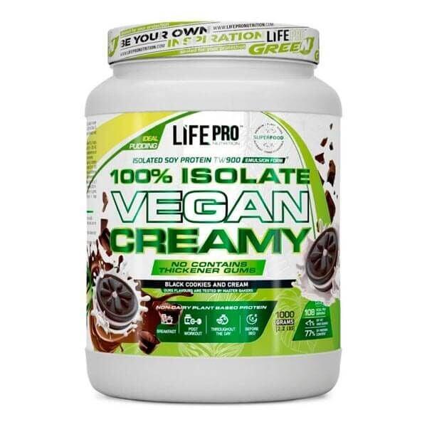 LIFE PRO NUTRITION 100% Isolaat Vegan Romig - 1 kg Zwarte Koekjes LifePRO