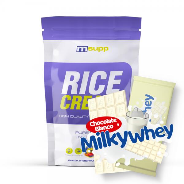 MMSUPPLEMENTS Rice cream - 2kg Chocolate Branco Milky Whey da MM Supplements