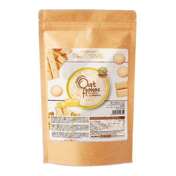 IO.GENIX Deliziosi fiocchi d'avena - 1 kg di cioccolato bianco IO.Genix