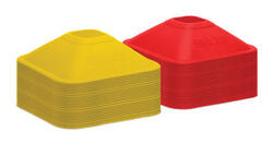 Mini-cônes haute visibilité, base carrée stable, lot de 20 avec sangle incluse