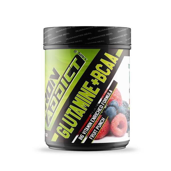BCAA z Glutamina - 500 g Fruit Punch Iron Addict Labs