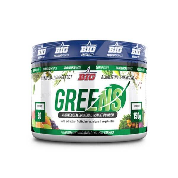 Greens - 150g de BIG Exclusivo Online      21,99€  Preço por quantidade 146,60€kg BIG Greens - 150g de BIGVendido e expedido por: FitnessZone    