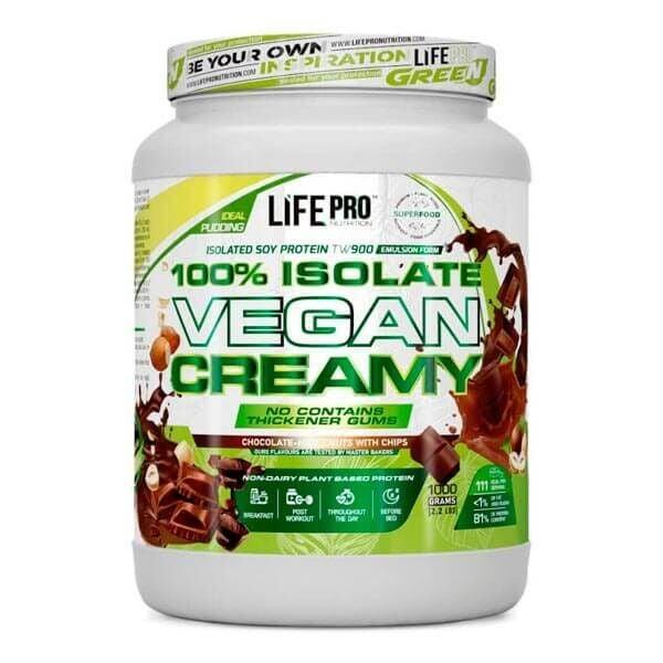 LIFE PRO NUTRITION 100% Isolaat Vegan Romig - 1 kg LifePRO Chocolade met noten