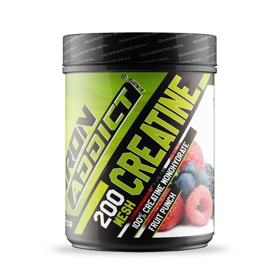100% Creatine Monohydrate 200 Mesh - 300g Punch aux Fruits de Iron Addict Labs