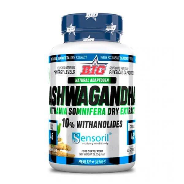 Ashwagandha - 45 capsules de BIG Exclusivo Online      23,90€  Preço por quantidade 68,29€kg BIG Ashwagandha - 45 capsules de BIGVendido e expedido por: Masmusculo  