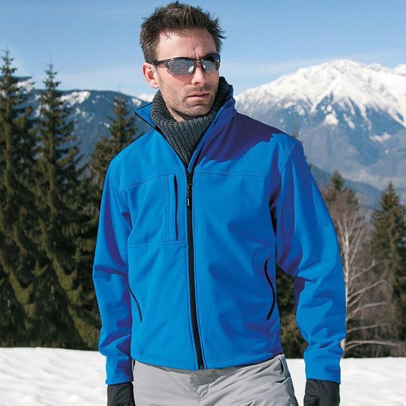 Férfi Softshell Premium 3 rétegű teljesítmény kabát (vízálló, szélálló és