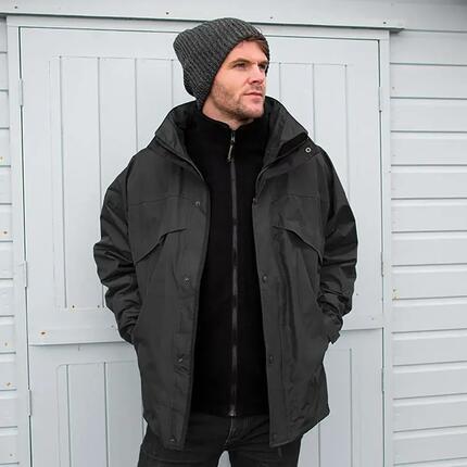 Veste Imperméable Coupevent 3 En 1 Homme (Rouge)