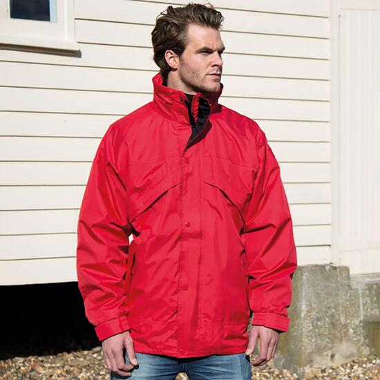 Veste Imperméable Coupevent 3 En 1 Homme (Rouge)