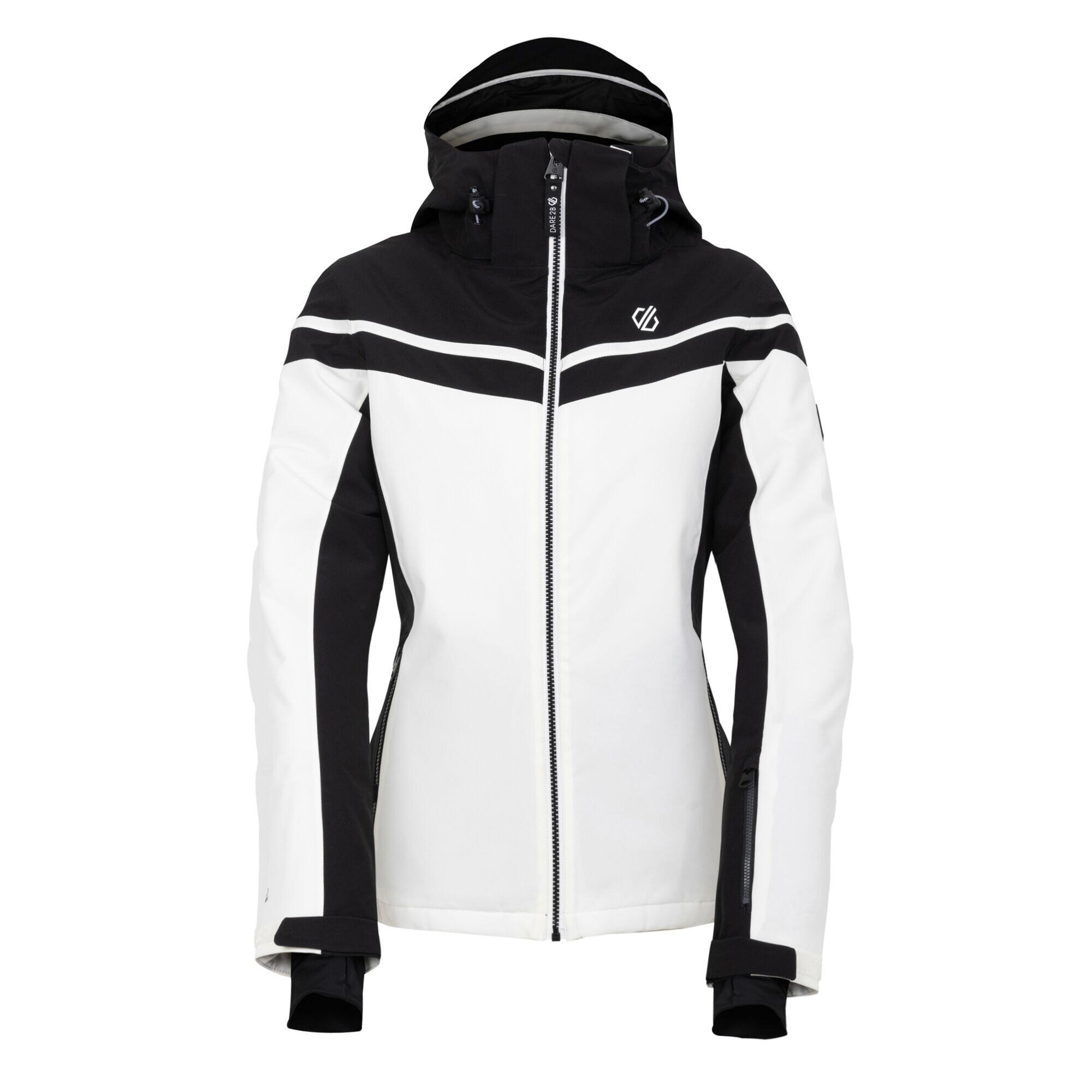 DARE 2B Womens/Ladies Flurry Ski Jacket (Black/Blanc De Blanc)