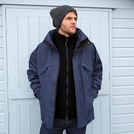 Veste Imperméable Coupevent 3 En 1 Homme (Rouge)