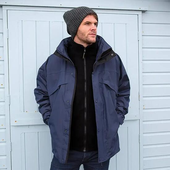 Veste Imperméable Coupevent 3 En 1 Homme (Bleu Marine)