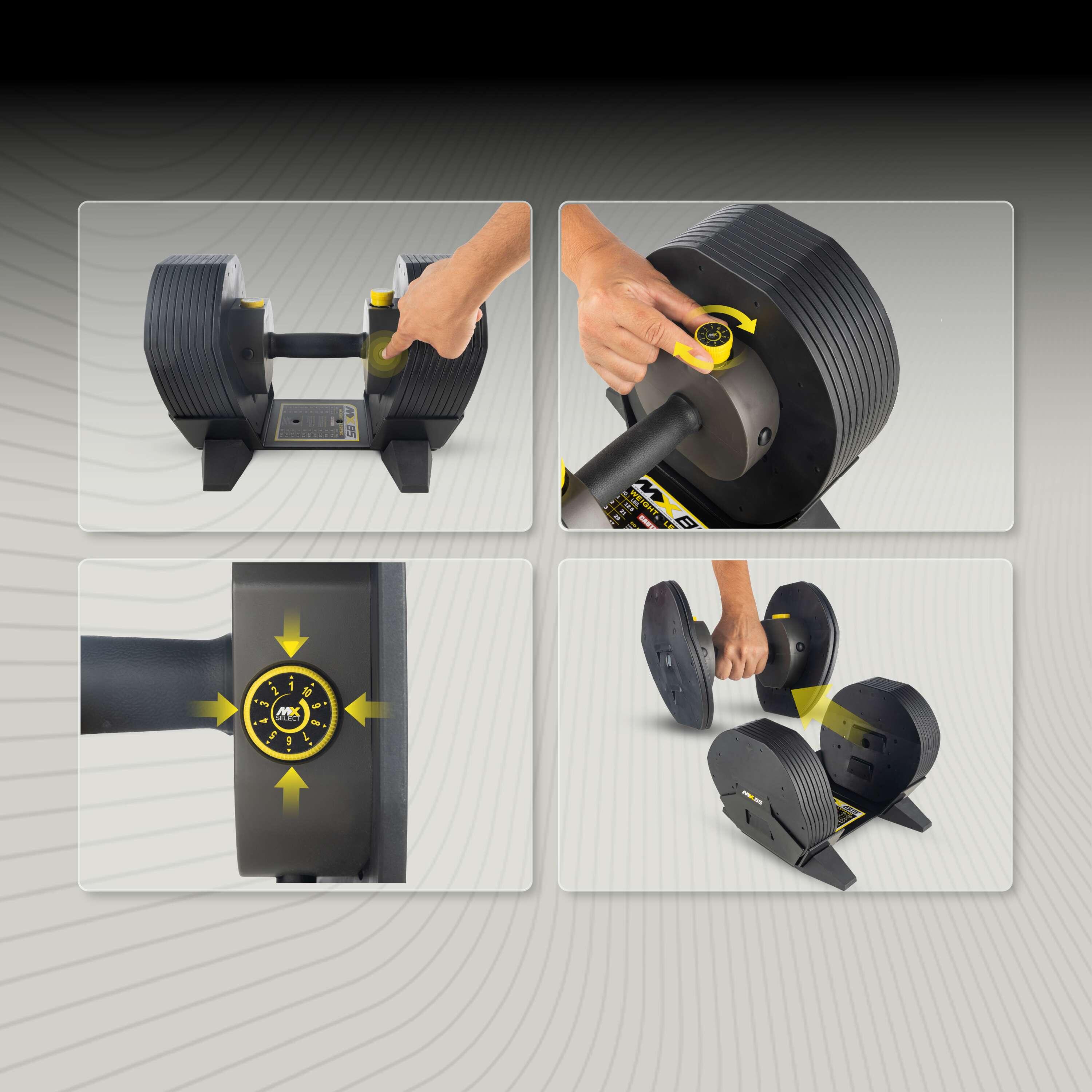 Mancuernas entrenamiento peso ajustable MX Select MX85 6/7