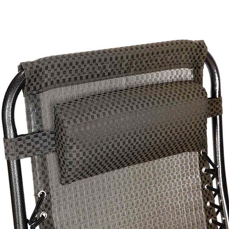 Scaun de gradina gravitatie zero cu suport pentru pahar, 2 buc-maro