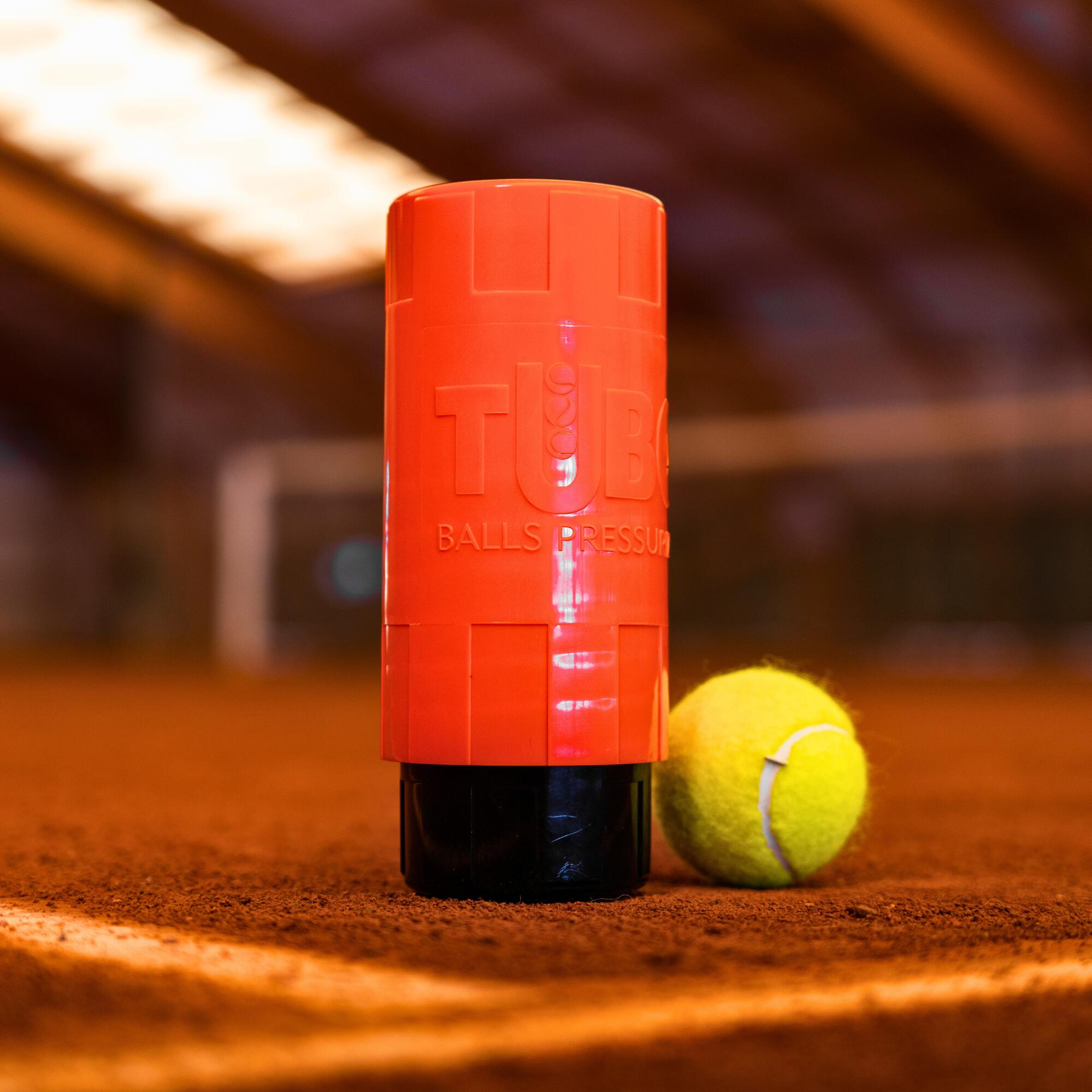 Pressuriseur De Balles De Tennis Portable - Récipient En Plastique Renforcé Pour Maintenir La Pression (14 PSI)