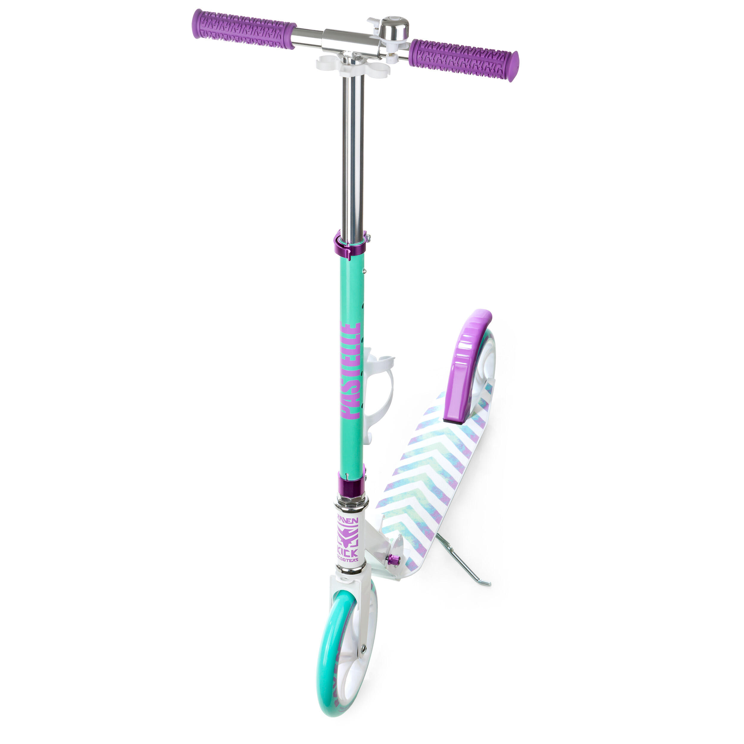 Monopattino pieghevole 200mm campana e portabottiglie Pastelle Viola/Menta 5/7