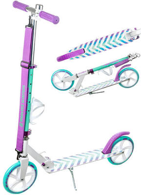 Klappbarer Roller 200mm Pastelle Weiß/Mint/Lila Glocke und Flaschenhalter