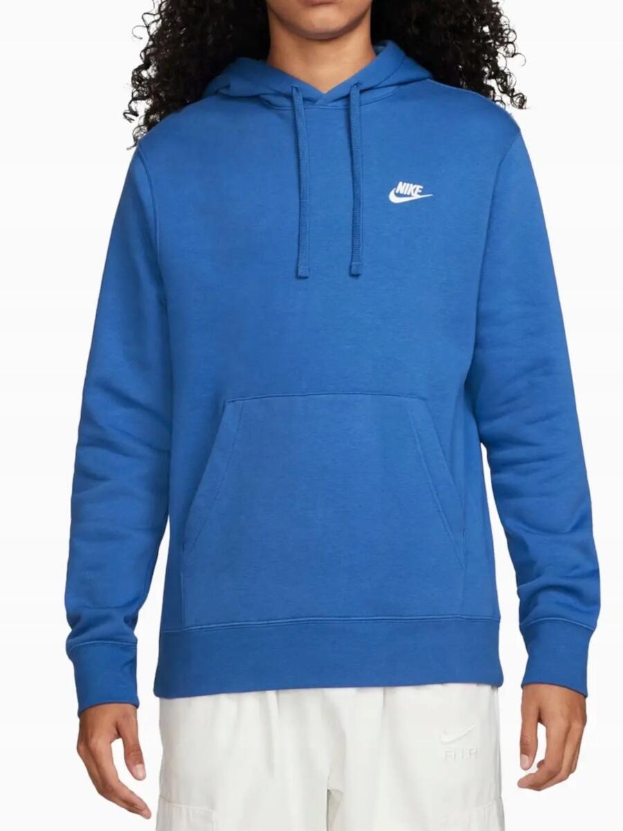 BLUZA męska NIKE SPORTSWEAR BV2654-480 niebieska z kapturem bawełniana L 3/5