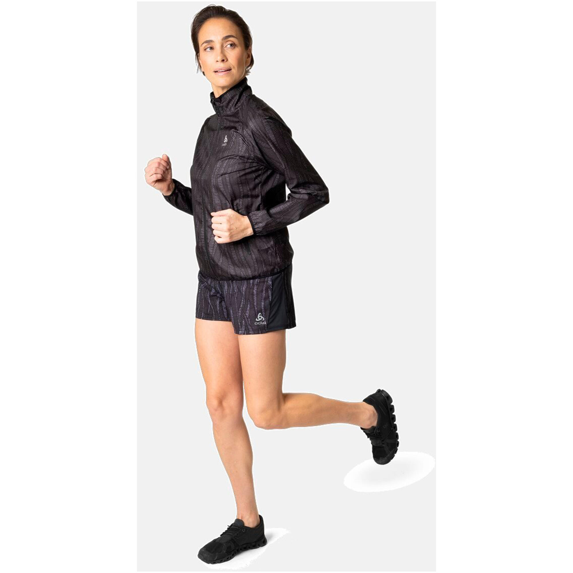 Kurtka do biegania damska Odlo Jacket ESSENTIAL LIGHT PRINT 6/7
