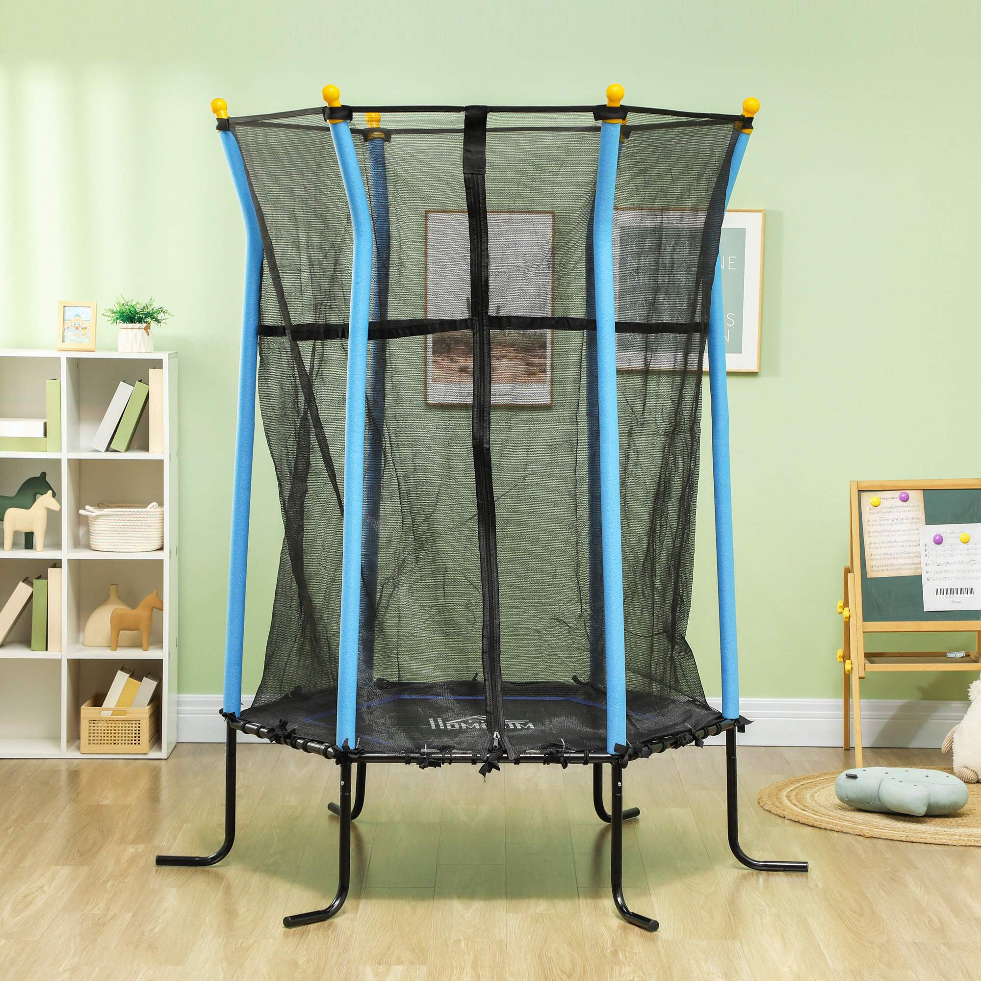 Cama Elástica Infantil Ø163,5x190 cm azul HOMCOM 2/7