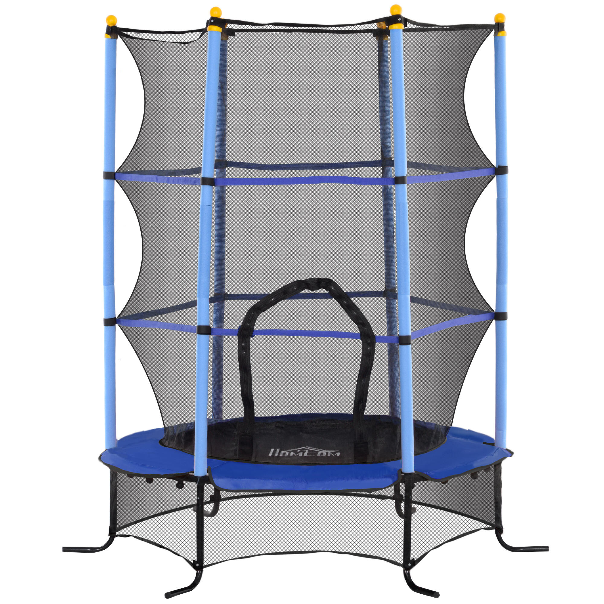 HOMCOM Trampolim para crianças ø163x190 cm azul HOMCOM