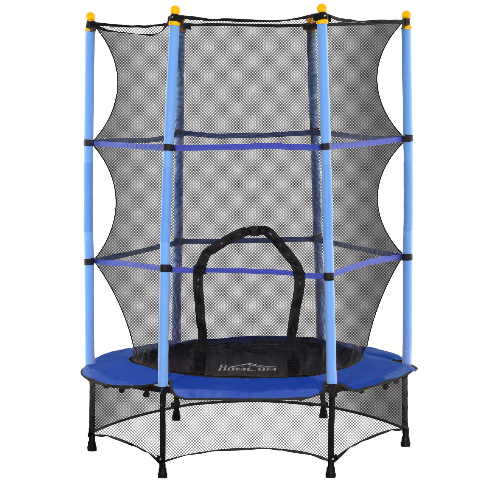 HOMCOM Trampolim para crianças ø140x190 cm azul HOMCOM