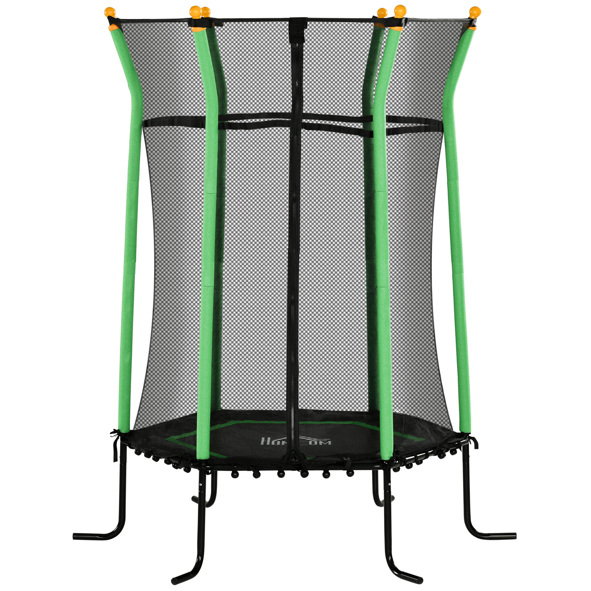 HOMCOM Trampolim para crianças Ø163,5x190 cm verde HOMCOM