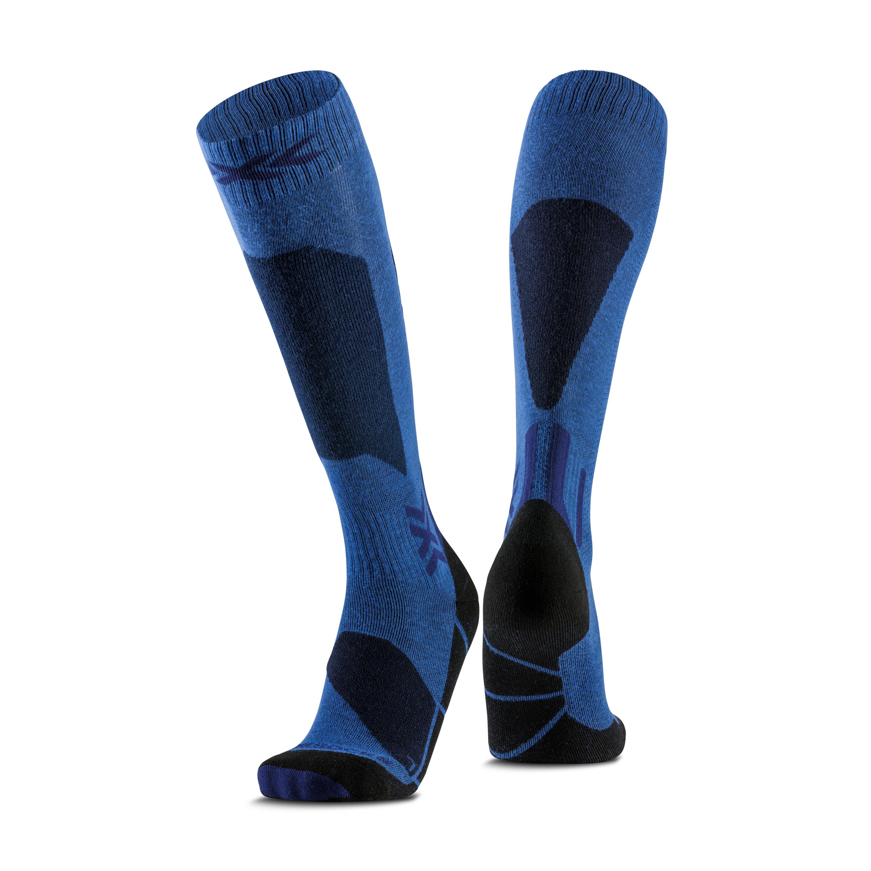 X-socks - X-socks® Ski Discover Otc Couleur A311 Blue Blossom/marine Taille : 39-41 - Chaussettes - Bleu - 39/41 - Decathlon