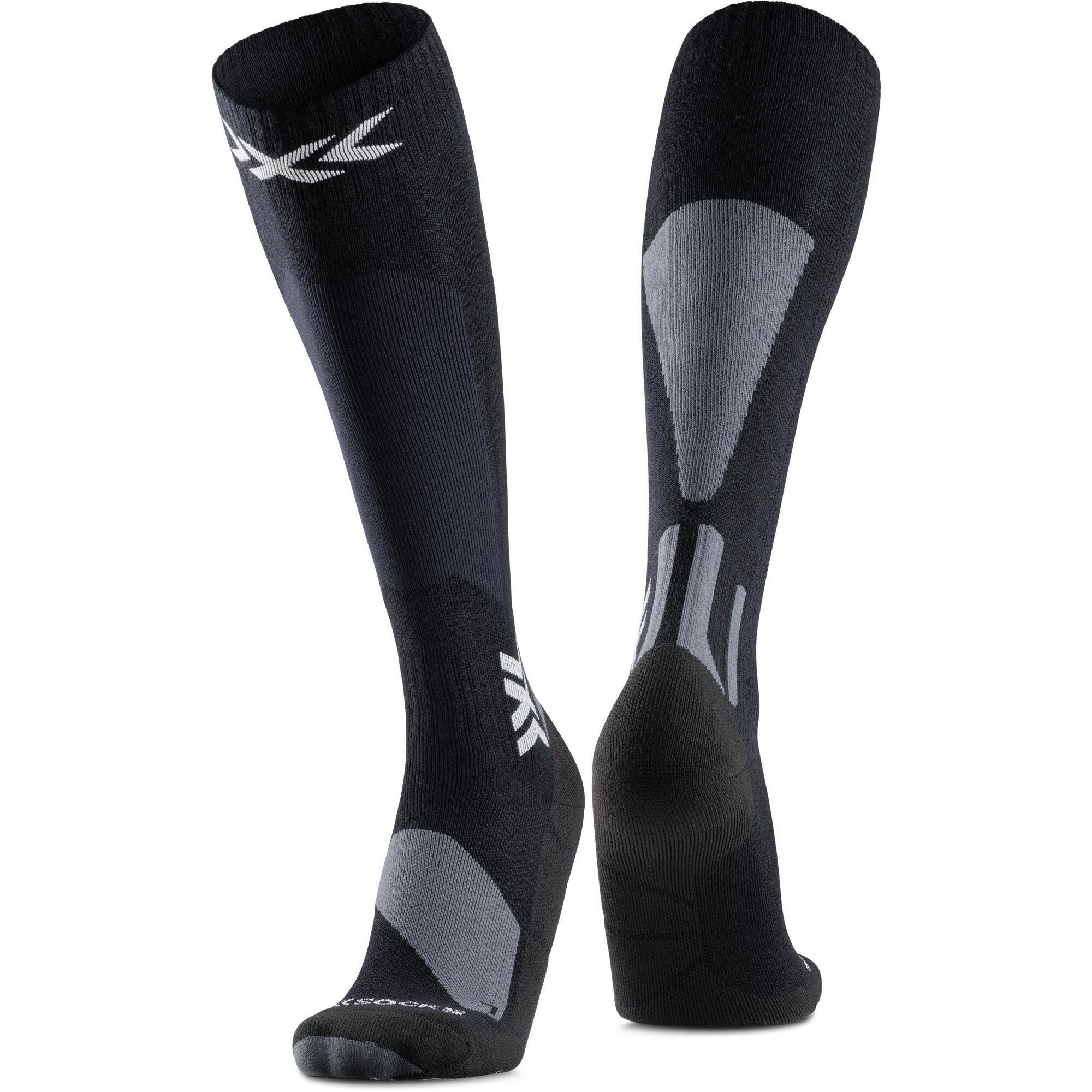 X-socks - X-socks® Ski Discover Merino Otc B034 X Black/grey Taille : 45-47 - Chaussettes - Gris|noir - 45/47 - Decathlon