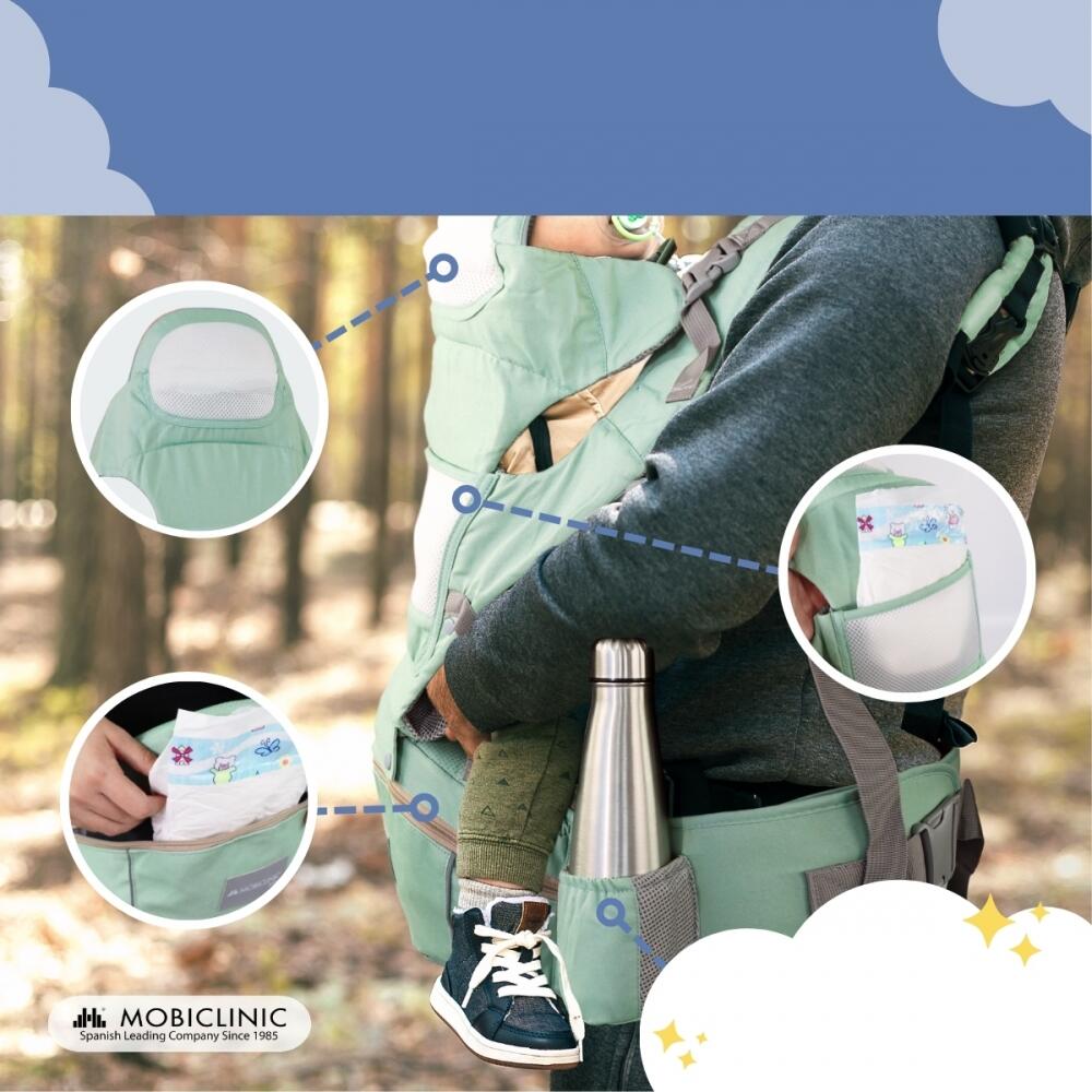 Porta-bebés 6 em 1 Marsúpio ergonómico bebé Mochila Respirável Alças ajustáveis 5/7