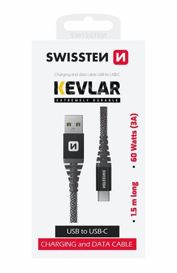 Cabo Swissten Kevlar USB-C - USB 1.5m 2/4