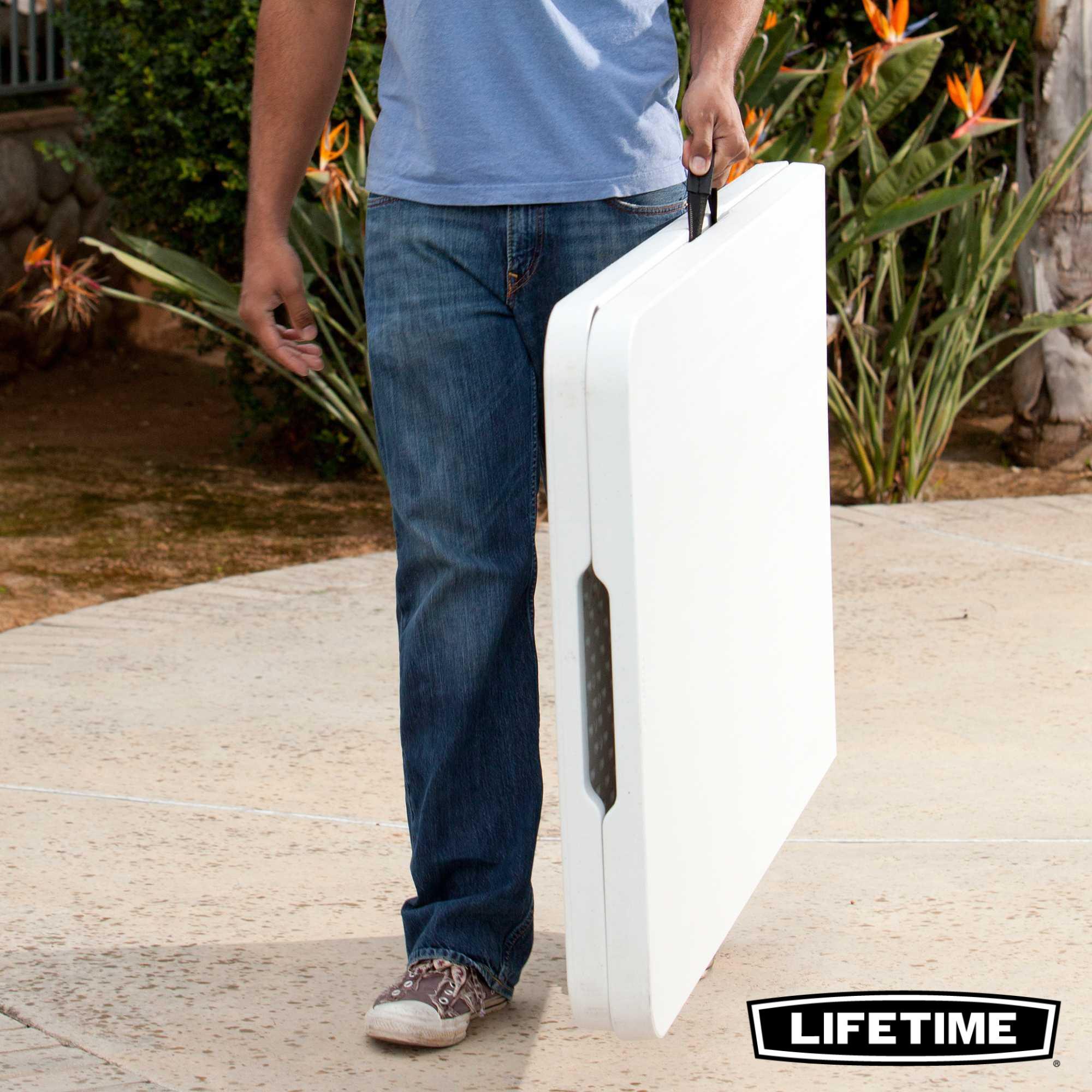 Table Rectangulaire Valise Pliante en deux (244 x 76 cm) Lifetime #80270 2/5