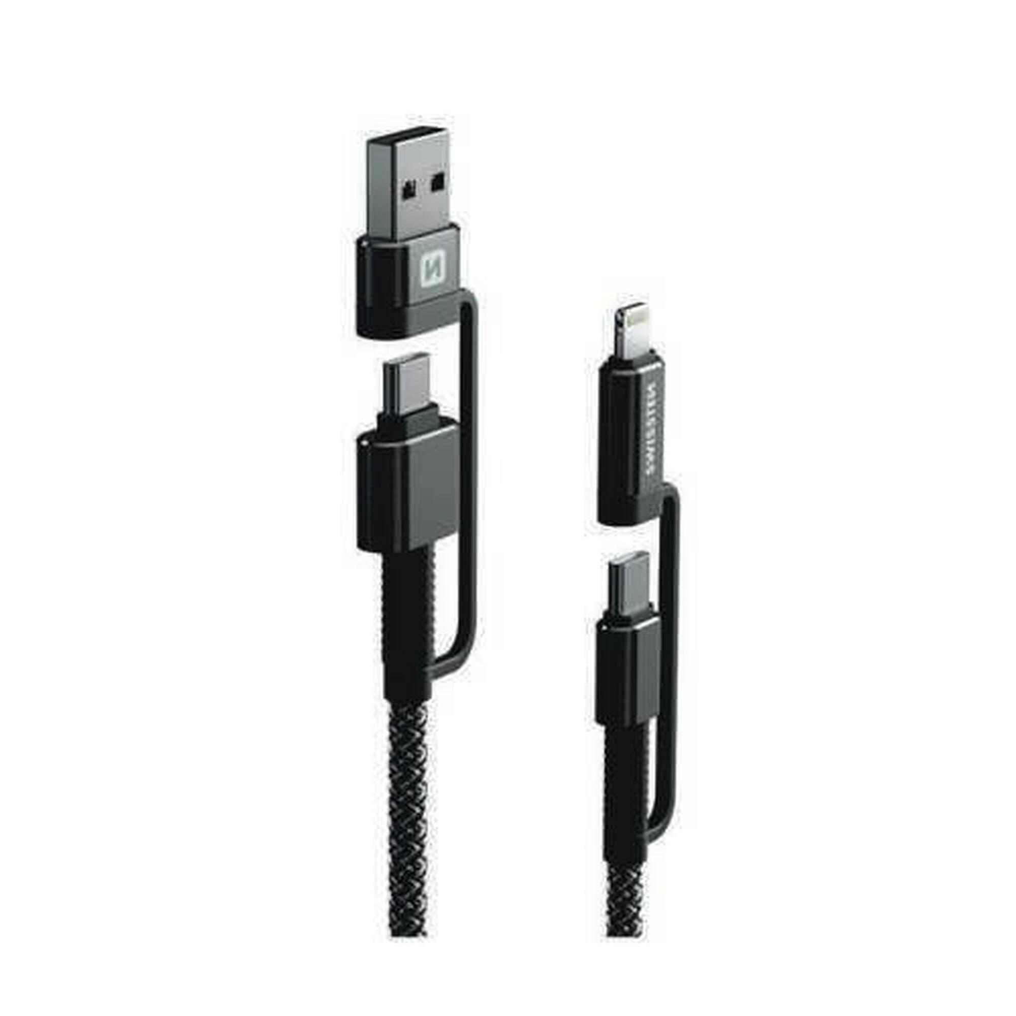 Cabo Swissten Kevlar USB-C 4in1 1.5m