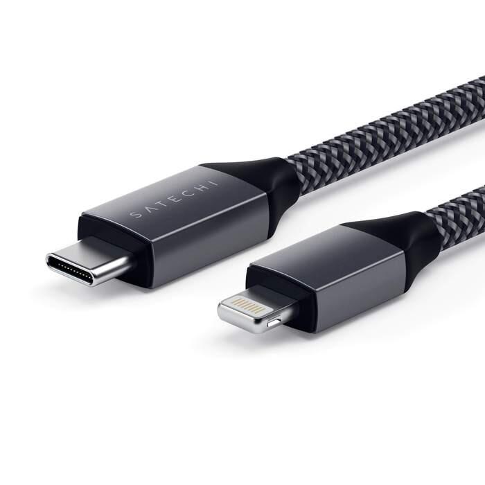 Cabo satechi usb-c to lightning cable mfi (space grey)
