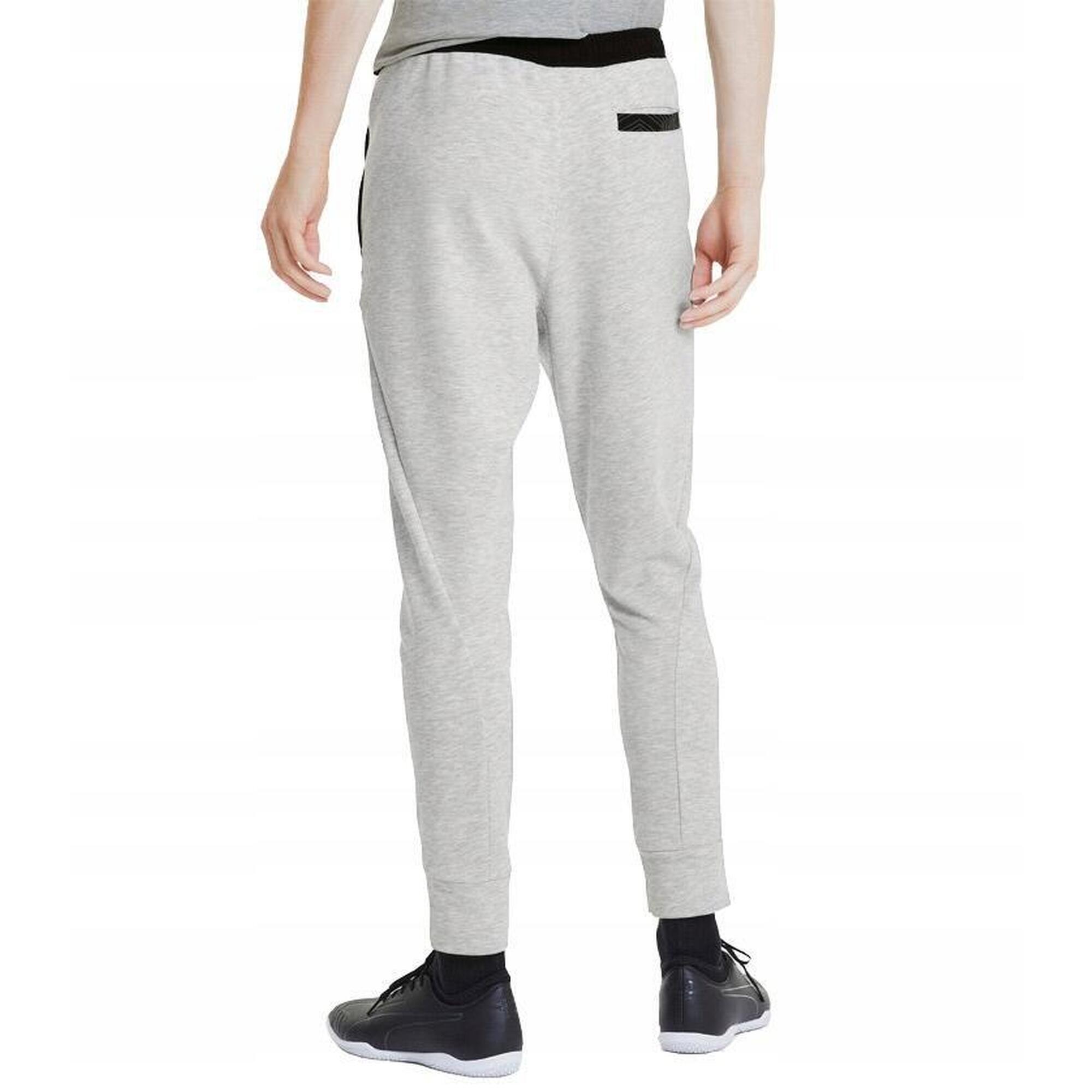 Spodnie męskie dresowe bawełniane szare Puma slim fit