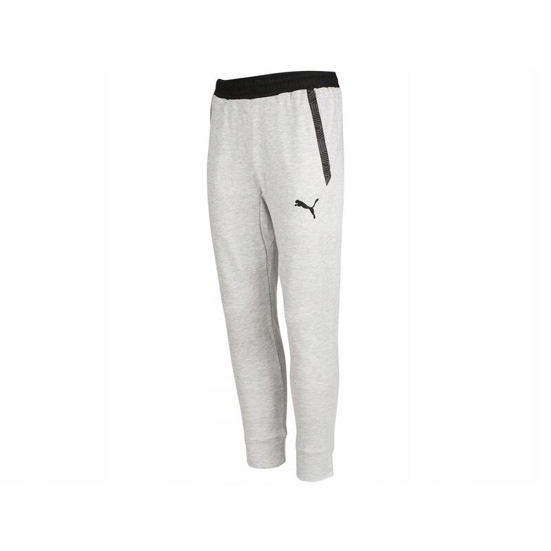 Spodnie męskie dresowe bawełniane szare Puma slim fit