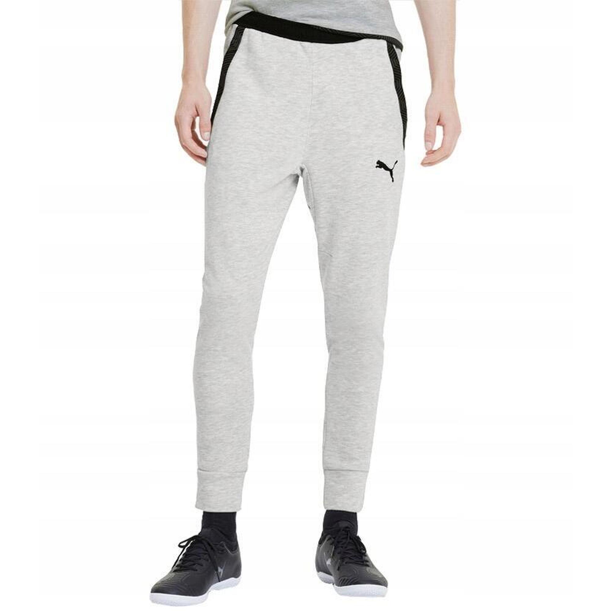 Spodnie męskie dresowe bawełniane szare Puma slim fit