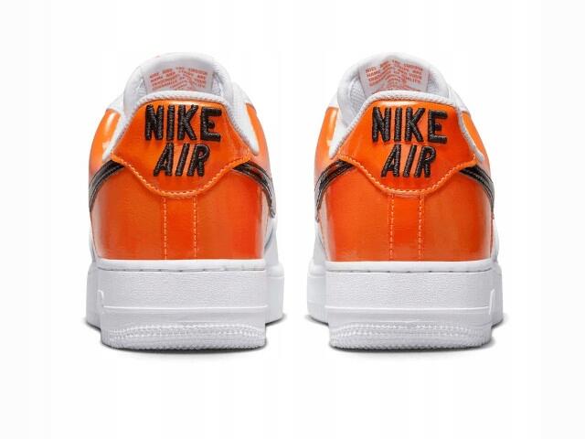 Chaussures Nike Air Force 1 07 blanc et orange pour homme 5/7