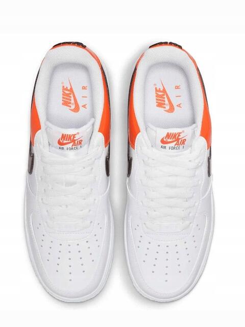 Chaussures Nike Air Force 1 07 blanc et orange pour homme 6/7