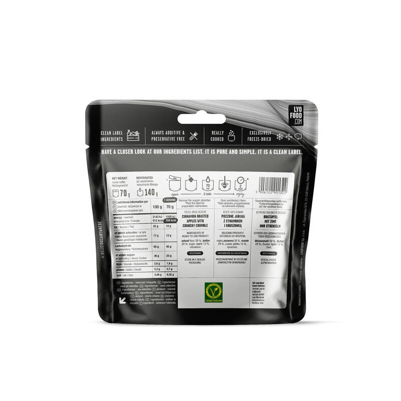 Liofilizat LyoFood Kruszonka z jabłkiem i cynamonem 140 g