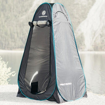 Naturbummler ® Duschzelt Pop-Up [Wasserdicht, Blickdicht & inkl. 5 Taschen] Umkl