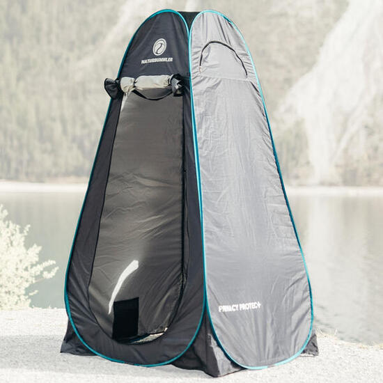 Naturbummler ® Duschzelt Pop-Up [Wasserdicht, Blickdicht & inkl. 5 Taschen] Umkl