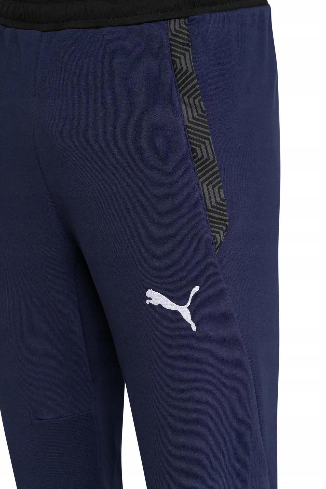 Spodnie męskie dresowe bawełniane Puma slim fit 4/6