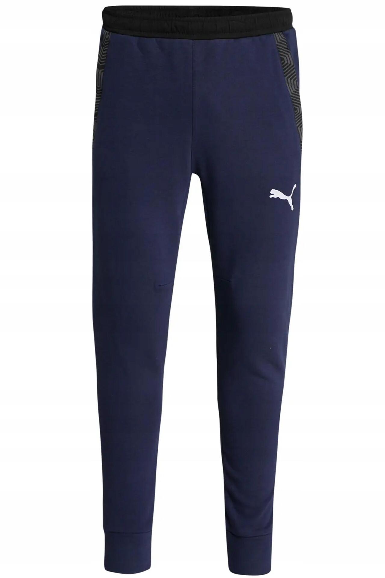 Spodnie męskie dresowe bawełniane Puma slim fit 2/6