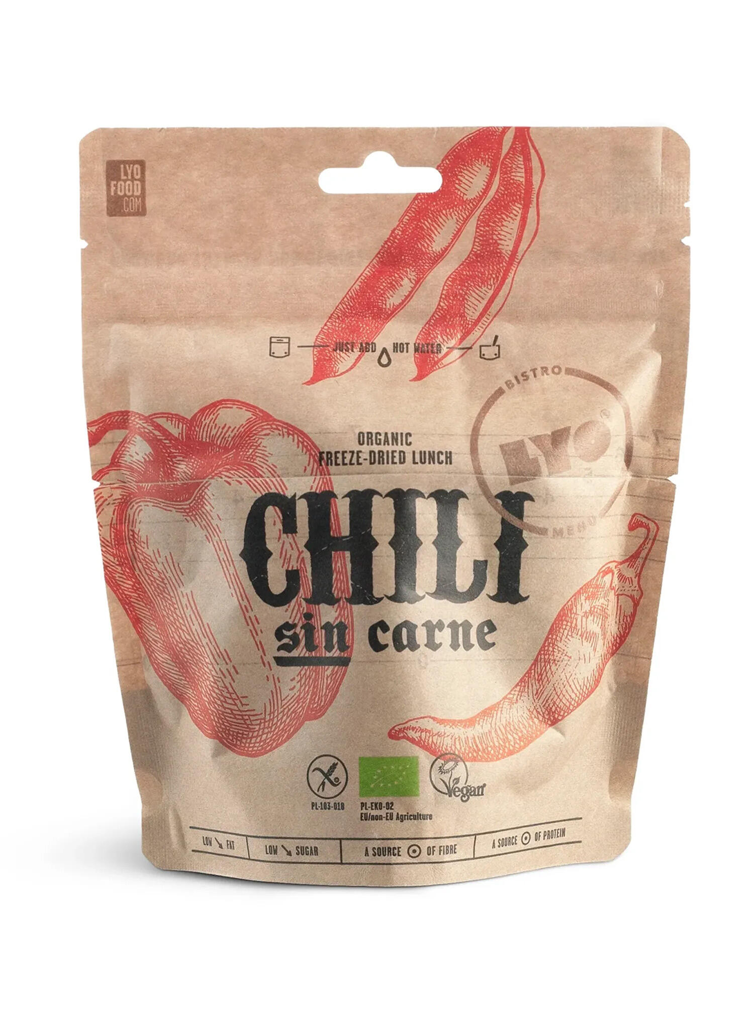 Liofilizat LyoFood Bistro Eko chilli sin carne z polentą 270 g 1/3