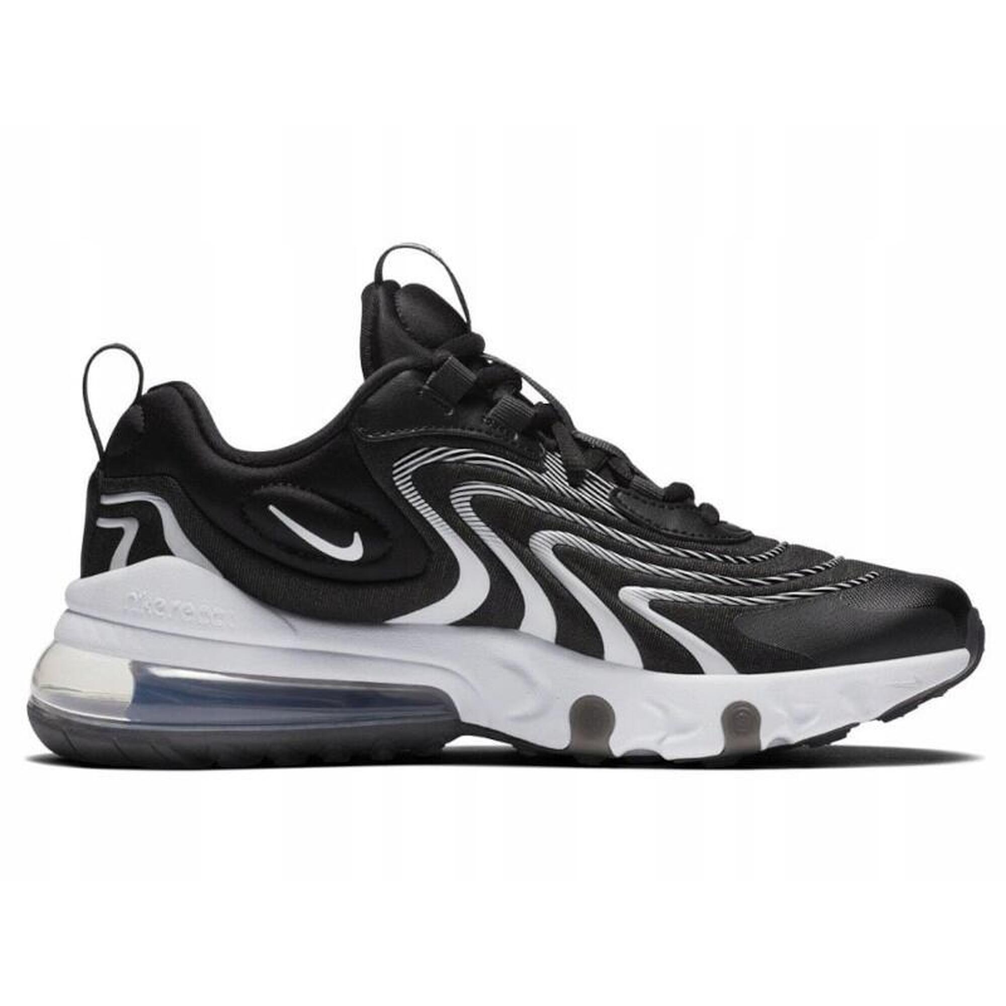 Nike - Baskets Nike Air Max 270 React Eng Gs Blanc / Noir Junior - Baskets - Noir - Decathlon