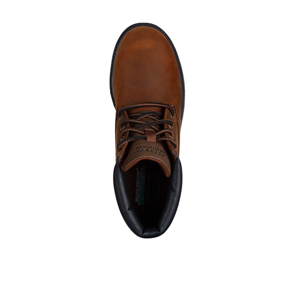 Botins Homem Skechers 205274_CDB Marrom Resistente à Água com Atacadores 3/5