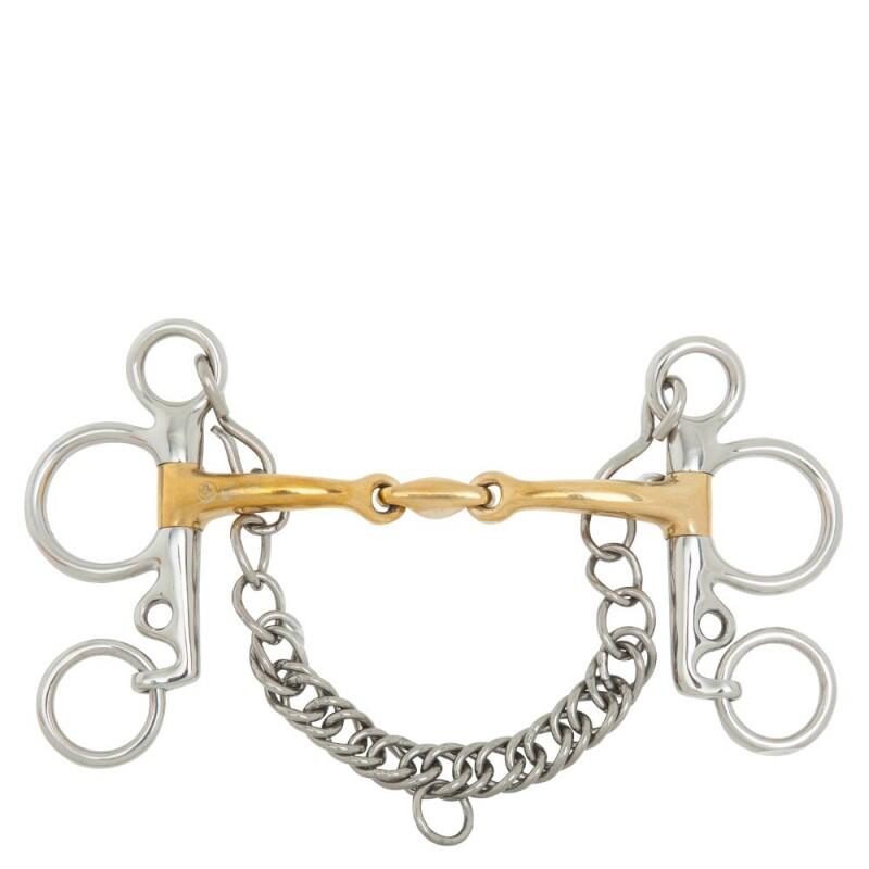 Br - Br Double Broken Baby Pelham Mors Contact Souple - 14mm - Mors - Incolore|jaune - 125 Mm - Decathlon